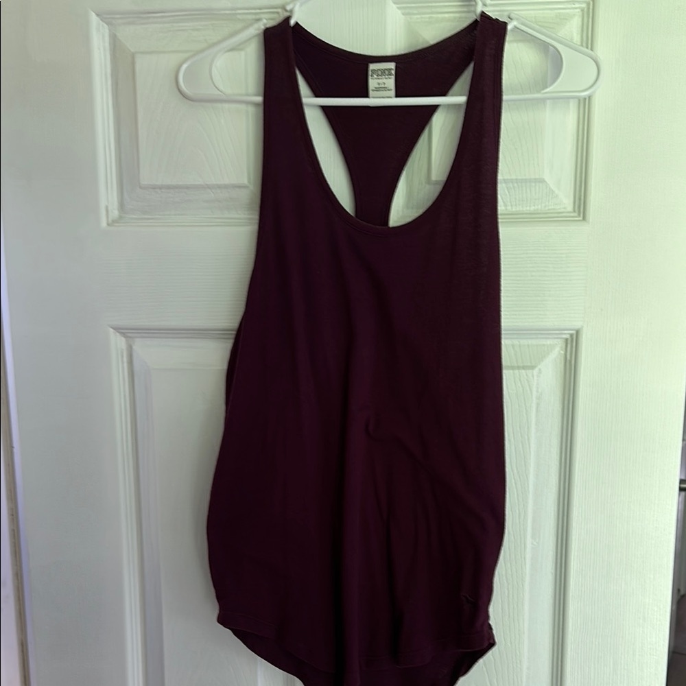 Active USA Red Sleeveless Backless Tank Top